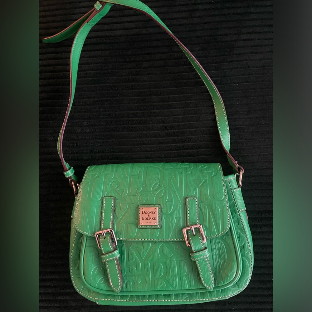 Dooney & Bourke Embossed Green Crossbody Bag